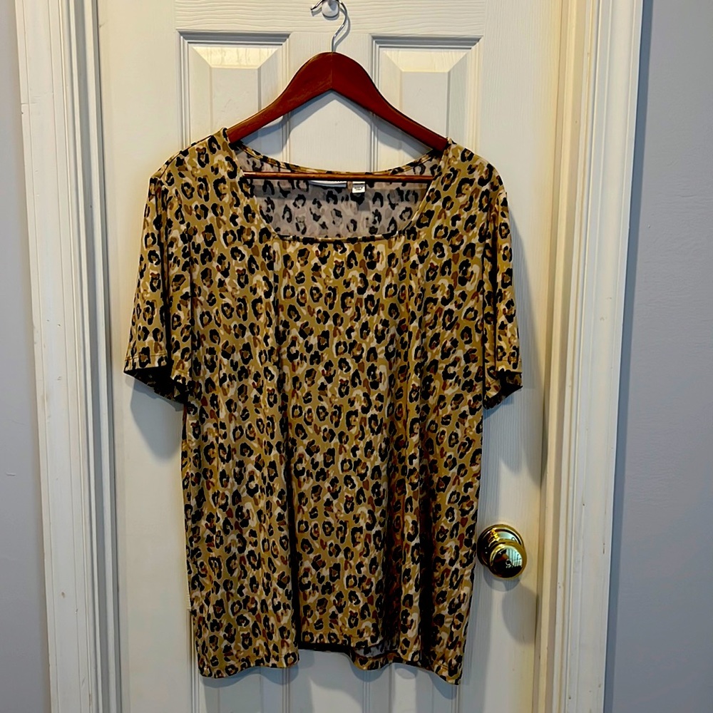 Susan Graver Leopard Print Shirt